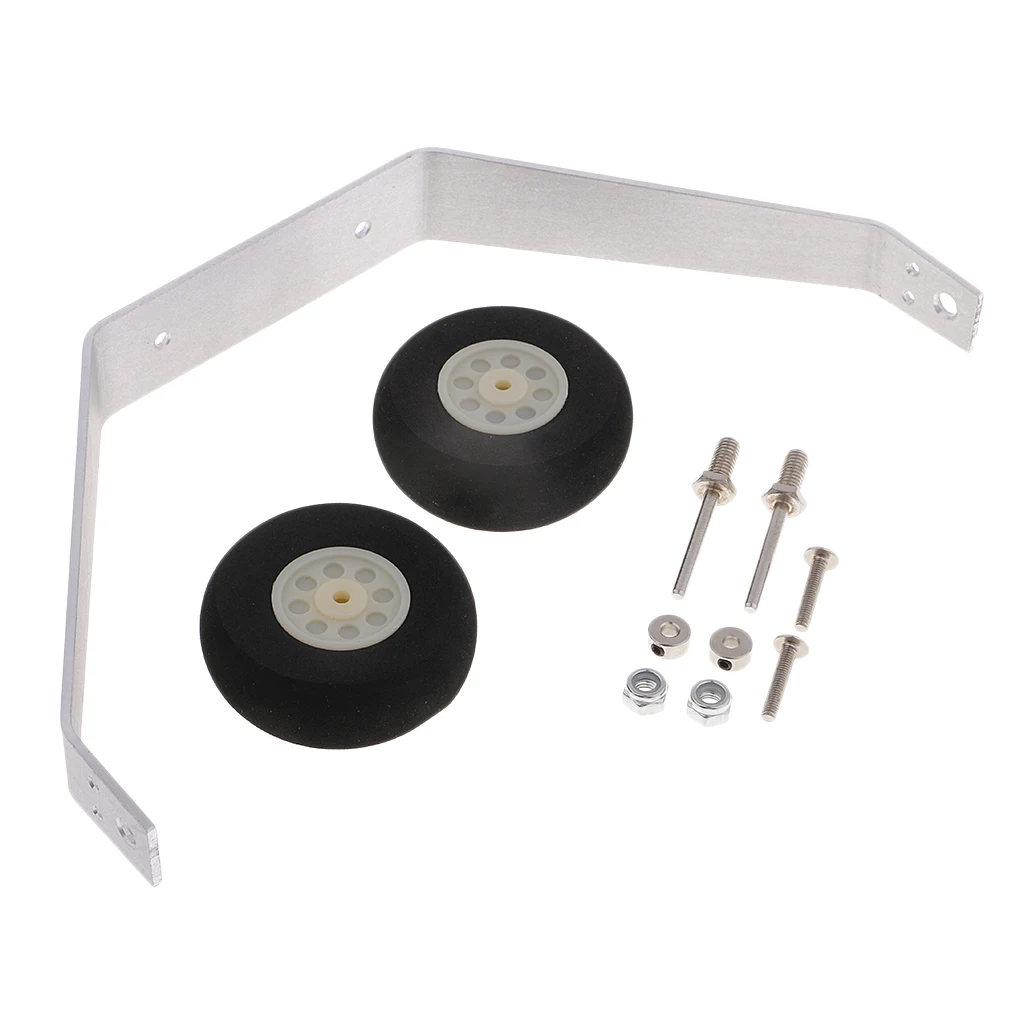 2mm Aluminum Landing Gear Kit w/ Wheels for 25-40 Class Electric RC Airplane