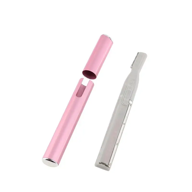 Women Electric Facial Hair Eyebrow Trimmer Razor Blade (Pink)in