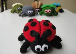 Крючком игрушки amigurumi игрушка Божья коровка держатель для игрушек Номер модели w15757