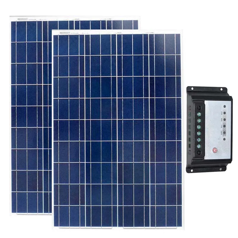 

Solar Kit 200w Solar Panel 12v 100w 2 Pcs Solar Battery Charger Solar Controller 12v/24v 20A Yacht Motorhome Caravan RV