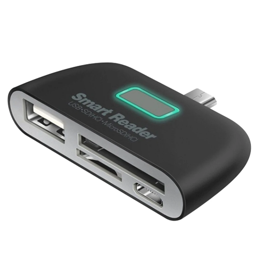 

4 In 1 OTG/TF/SD Smart Card Reader Adapter Micro USB Charge Port for Android NK-Shopping