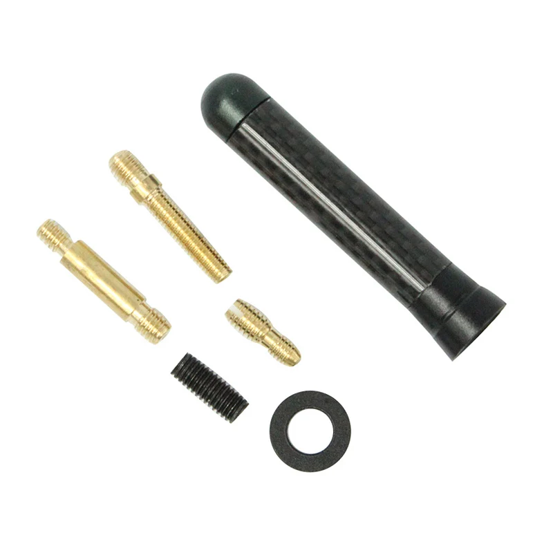 Black color Short 6.8 cm Carbon Fiber Car Antenna Aerials Universal