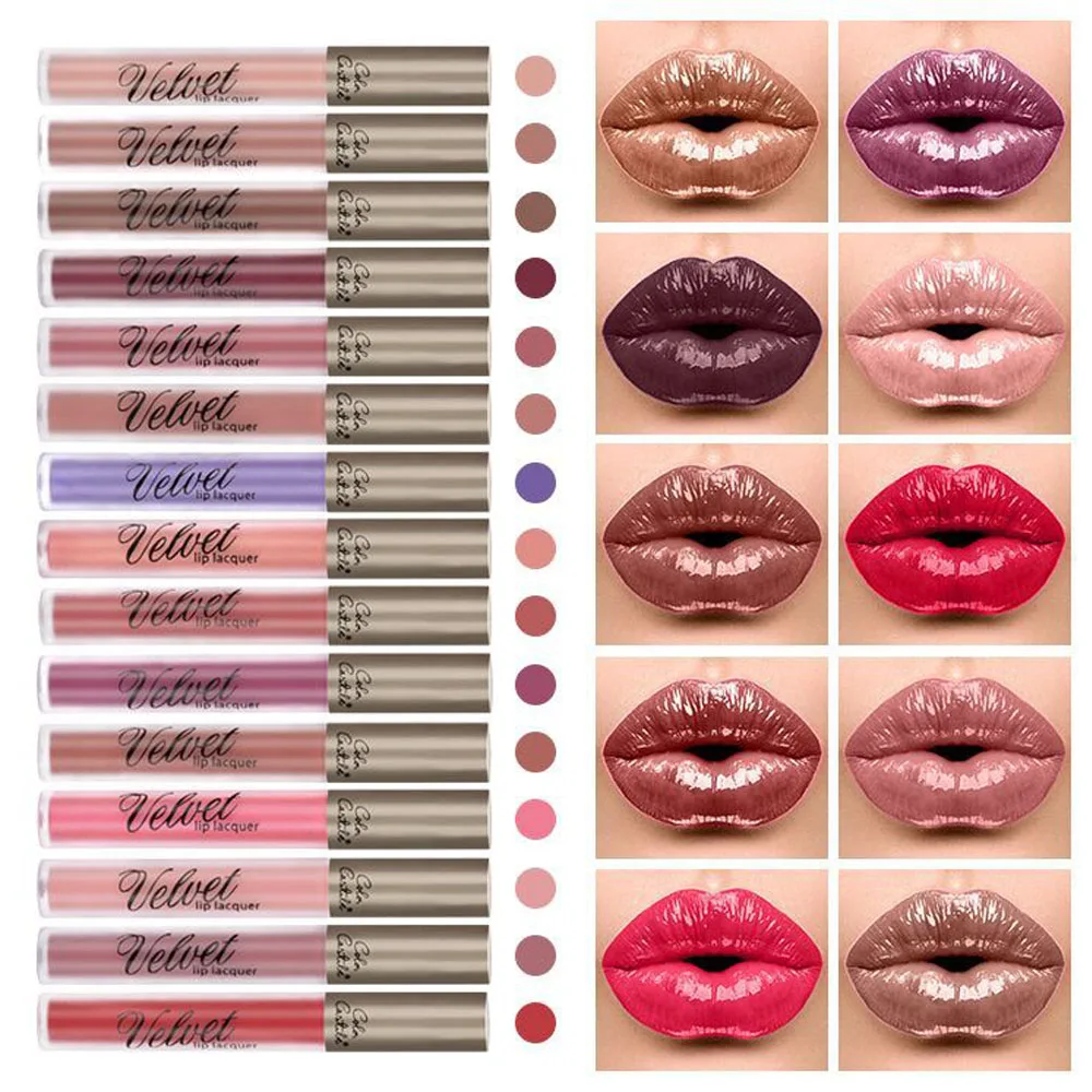 

Color Castle lip makeup velvelt matte lip gloss waterproof long lasting 16 color liquid lipstick pencil shimmer lip tint HF054