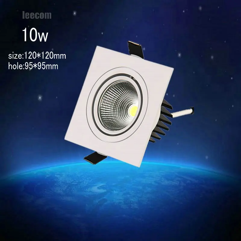 Decoração do Teto Luz do Ponto da Lâmpada Lote Verdadeiro 10 w 2020 Novidades Arrival Brilhante Quadrado Recesso Levou Downlight Cob ac 110 v 220 4 Pçs - 2 Cob Luz Do Ponto Da Lâmpada Decoração Do Teto Ac 110 v 220 v