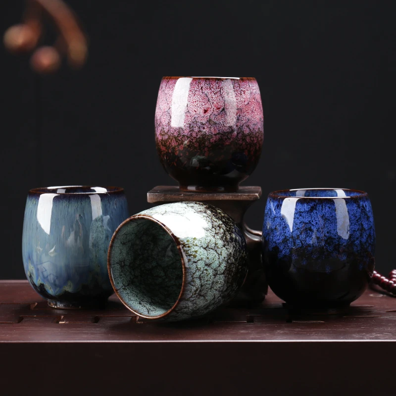 Preise 150 ml Kreative Teacup Keramik Ofen Ändern Kunst Tasse Büro Master Espresso Kaffee Becher Tee Tassen Drink Teegeschirr Handwerk Dekor geschenk