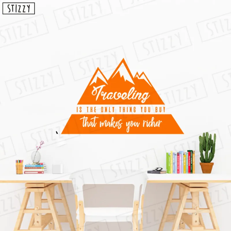 Настенная Наклейка stizzy рисунок гор настенные наклейки для путешествий посуда