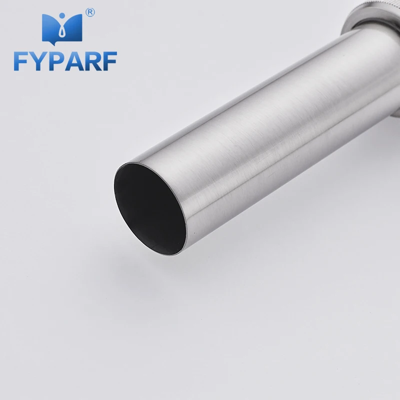 FYPARF никелевая матовая сливная пробка раковина всплывающие отходы тщеславие