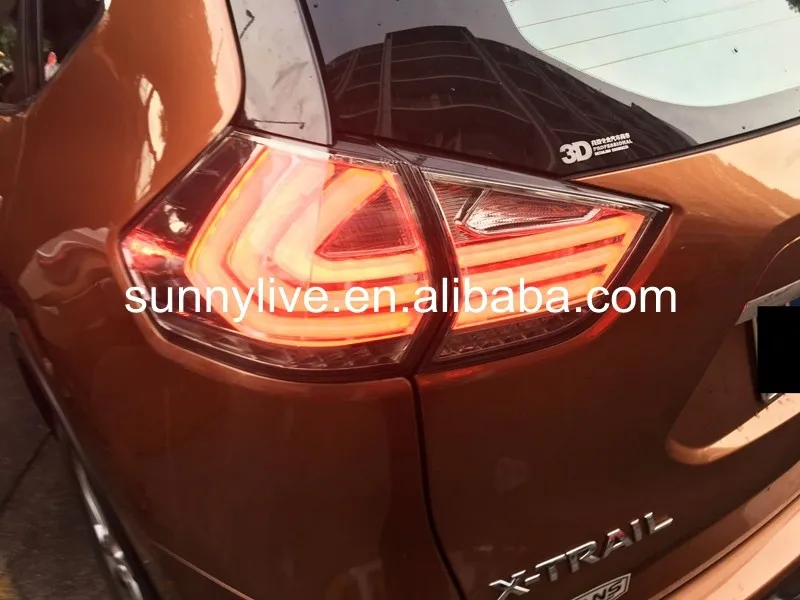 Для NISSAN X-Trail задняя фара светодиодная задняя подсветка- год хромированный корпус Прозрачная крышка WH