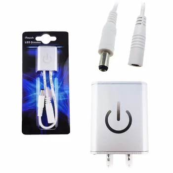 

DC12V-24V 3A iTouch Led Dimmer Controller Touch Switch With DC Female And Male Jug Plug For Singrle Color Led Lamp Strip JQ