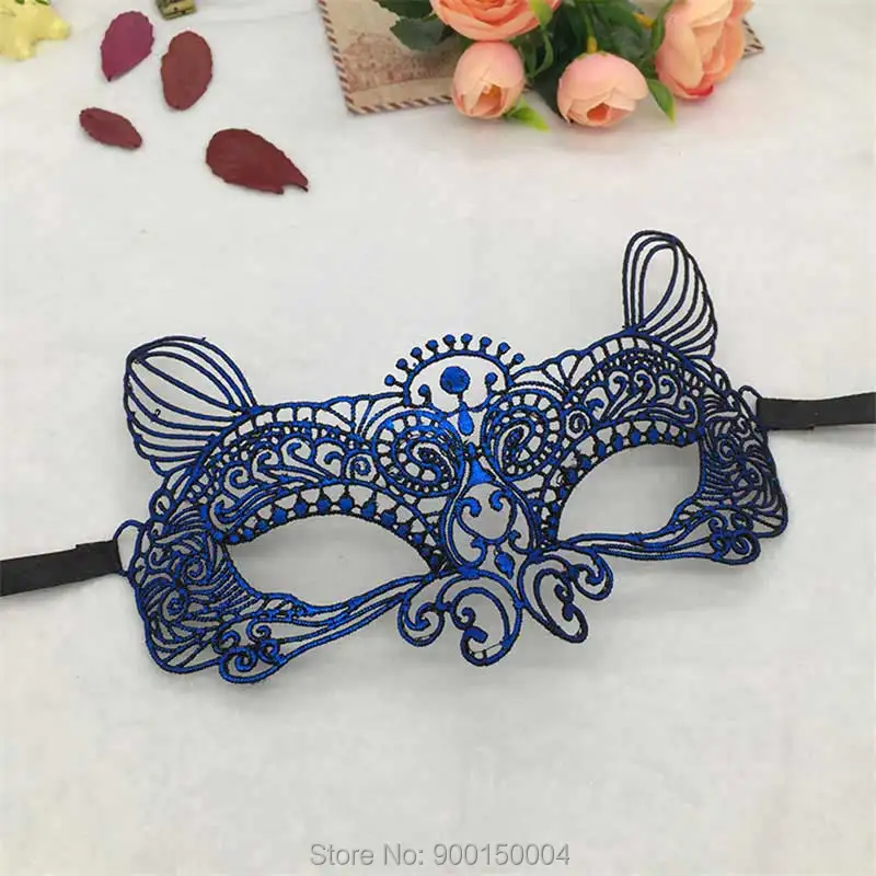 1pc Blue Sexy Lady Lace Mask Eye Mask For Masquerade Party Halloween Party Fancy Drop shipping  (8)