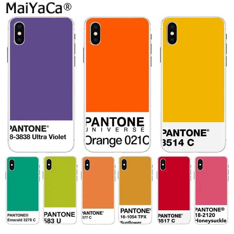 MaiYaCa Caliente Pantone красочные аксессуары для телефонов Чехол Apple iPhone 8 7 6 6S Plus X XS max 5 5S SE XR