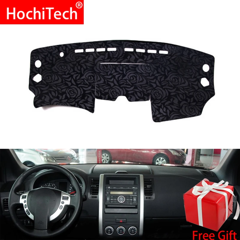 

Rose Pattern Non-slip Dashmat Dash Mat Dashboard Cover Pad Carpet Car Sticker for Nissan X-Trail X Trail T31 2008-2013 Styling