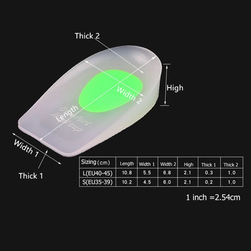 Защитные гелевые подушечки для пятки, половинные стельки, Силиконовые вставки для пятки, гелевые подушечки для пятки