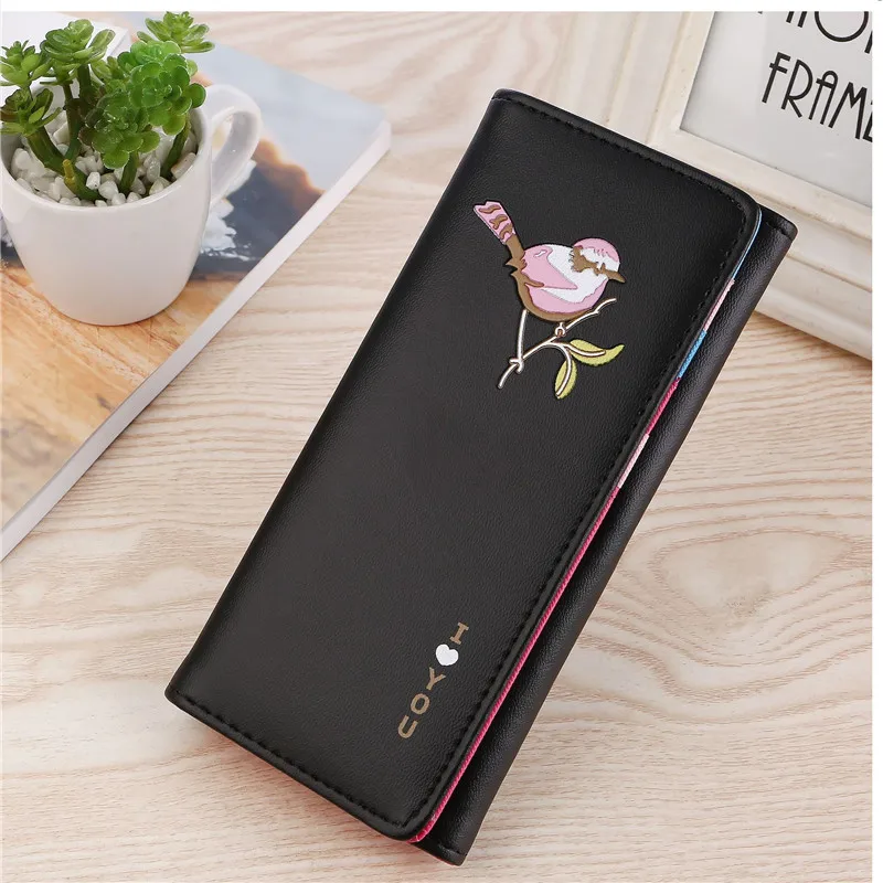 

Miyahouse Robins Bird Solid Color Wallet Women Print Design PU Leather Purse For Female Sweet Style High Quality Wallet Lady