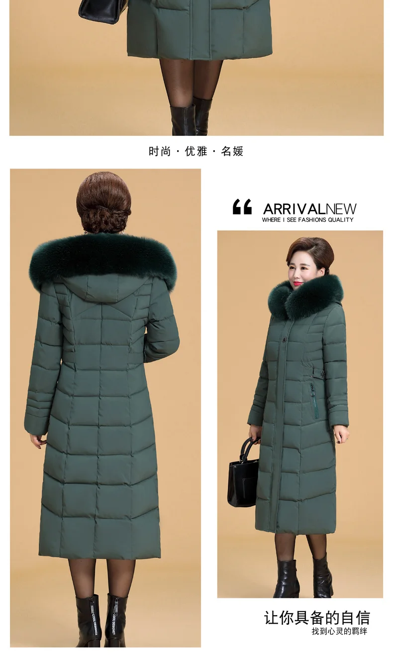 Зимняя куртка женская плюс размер 5XL 6XL теплая Женская куртка среднего возраста зимняя женская куртка с капюшоном зимнее женское пальто длинные парки