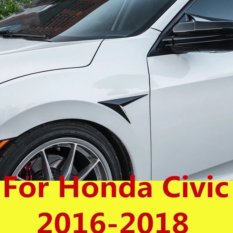 Quality Sticker Car Side Air Flow Vent Blade type leaf board outlet Panel frame For Honda Civic 2016-2018 10th Gen Sedan | Автомобили и