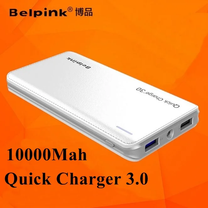 100% Original Belpink Quick Charge 3.0 10000mAh Power Bank With Fast Charging Portable External Battery For Phones