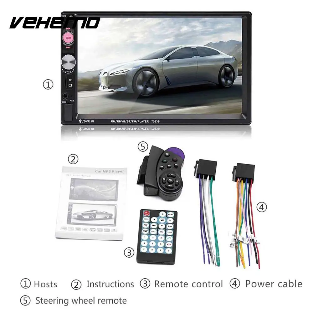 7inch Rear View Flexible MP5 Player Radio MP5 Automobile Auto MP5 ...