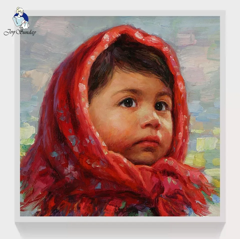 

JOY SUNDAY,Diy Diamond Painting Cross Stitch Diamond Mosaic Needlework Crafts Full Diamond Embroidery Reading Headscarf girl 8