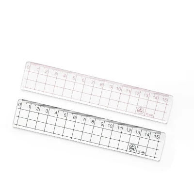 JIANWU 2pcs MUJI STYLE 15cm 18cm 20cm Transparent Simple ruler acrylic ruler Learn stationery drawing supplies - Цвет: 15cm Only black