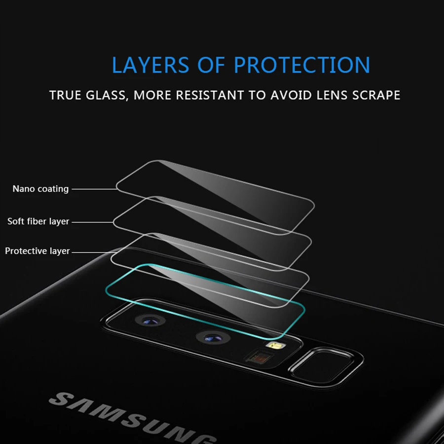 2PCS Back Camera Lens Film Tempered Glass Protector For Samsung Galaxy S8 Plus S8 Note 8 HD Back Lens Screen Protective Cover (12)