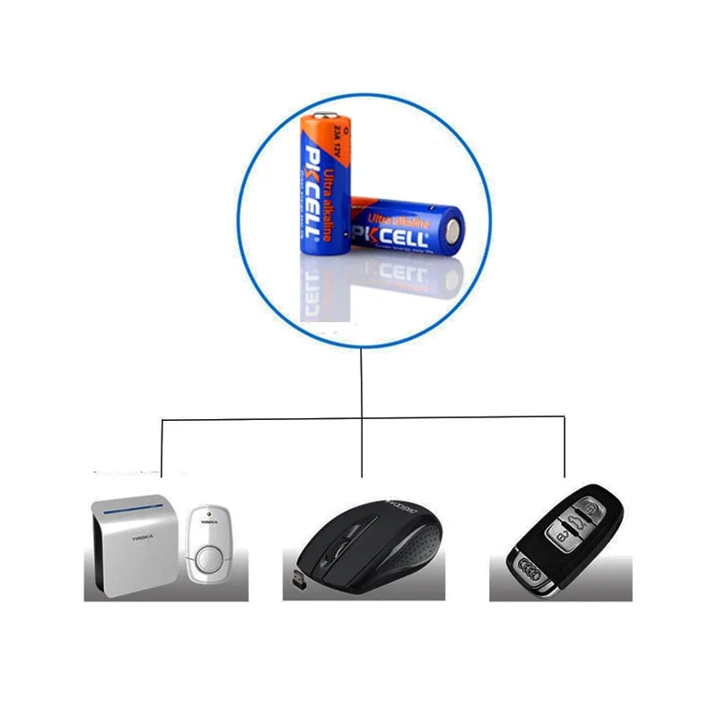 10 шт./лот PKCELL 23A 12 В щелочная батарея 23 A23 MN21 L1028 MS21 V23GA VR22 N Первичная сухая батареи