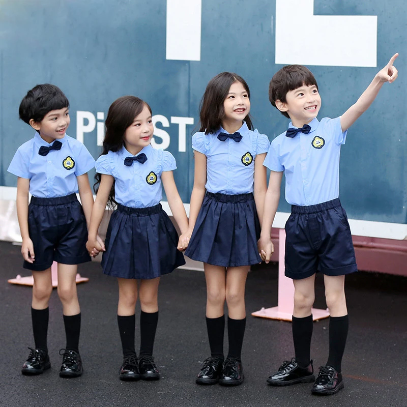Summer uniforms kids clothes summer school boys clothing girls school uniforms