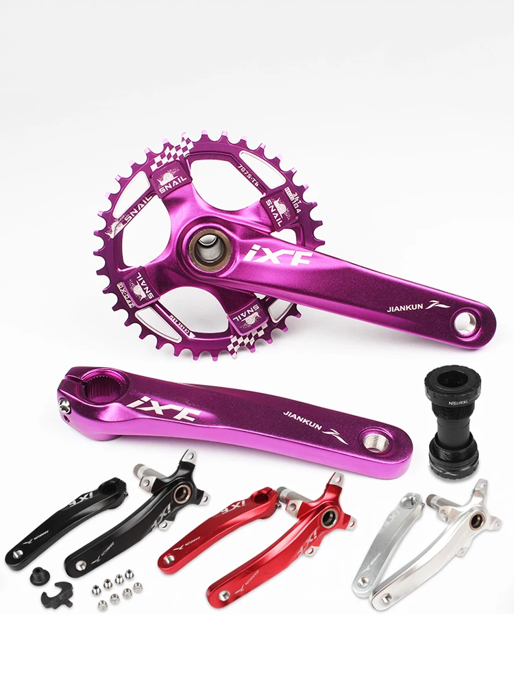 New IXF Mtb Bike Crankset oval round 32T/34T/36T Aluminum CNC 104 BCD
