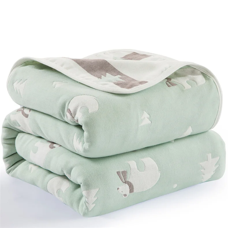 Детское одеяло хлопок детское постельное белье детские обложки квилт для софы 6 слоев муслина пеленать для младенцев Дети игровое одеяло 120*150 см