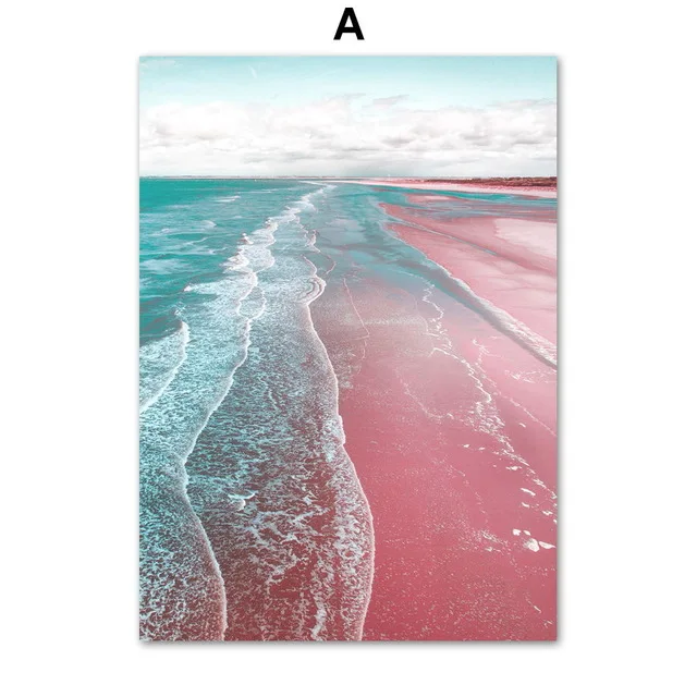 Pink-Beach-Sea-Door-Stone-Stair-Ice-Cream-Wall-Art-Canvas-Painting-Nordic-Posters-And-Prints.jpg_640x640