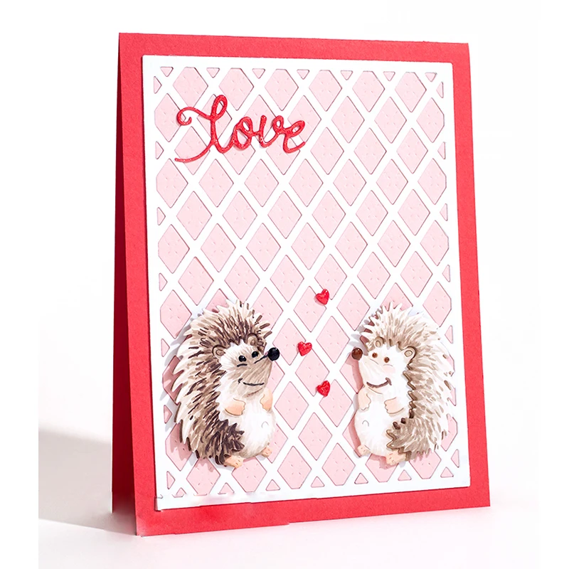 

3PCS Cute Hedgehog Metal Cutting Dies Stencil For DIY Scrapbooking Decorative Embossing Suit Paper Card Die Cutting Template