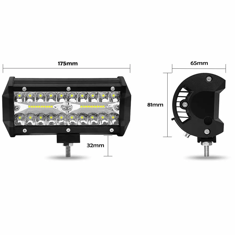 SHIELD 7 Inch 6000K 120W 12000LM Car LED Bar for Tractor Bus UTE ATV Truck SUV Offroad Jeep Boats Combo Beam Work Light Bar SHIELD 7 Inch 6000K 120W 12000LM Car LED Bar for Tractor Bus UTE ATV Truck SUV Offroad Jeep Boats Combo Beam Work Light Bar