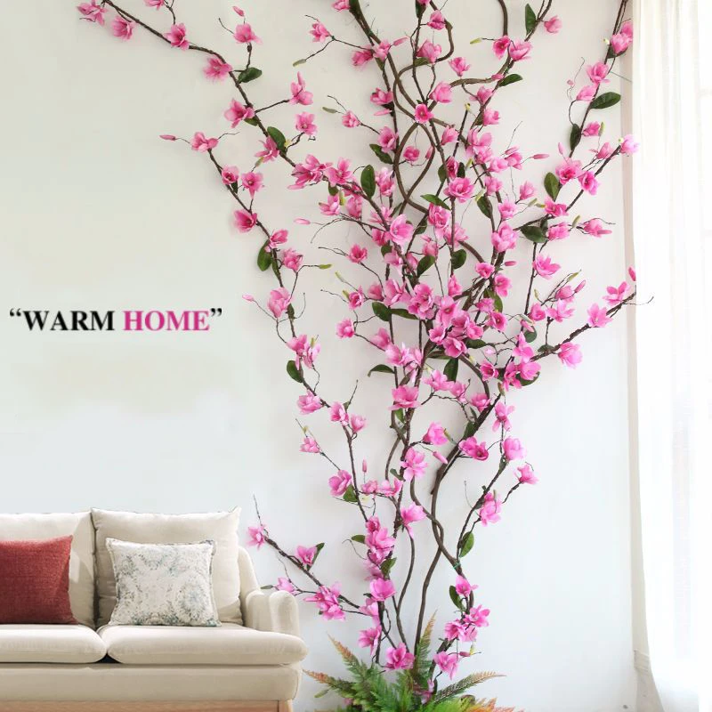 1.8M Artificial Silk Magnolia flower flower vine living room fake flower plastic decorative