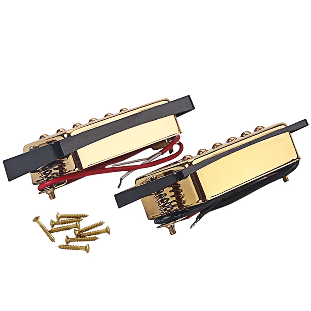 2 Pieces Double Coil Neck Bridge Pickup for LP Electric Guitar 50/52mm