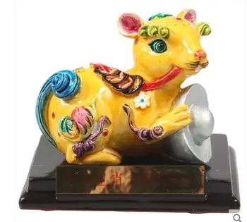 

Lovely Codactyly painted pottery zodiac animal furnishing full of mice cattle and tigers Rabbit dragon and snake mascot outle