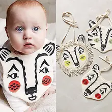 Новая мода 1 шт. мультфильм Животные Тигр Медведь лев хлопок младенческой для маленьких мальчиков Обувь для девочек Кормление нагрудники Отрыжка Полотна