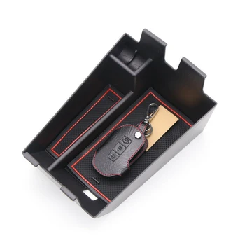 

Parts Storage box Car Interior Armrest Black Box Non-slip mat Accessory