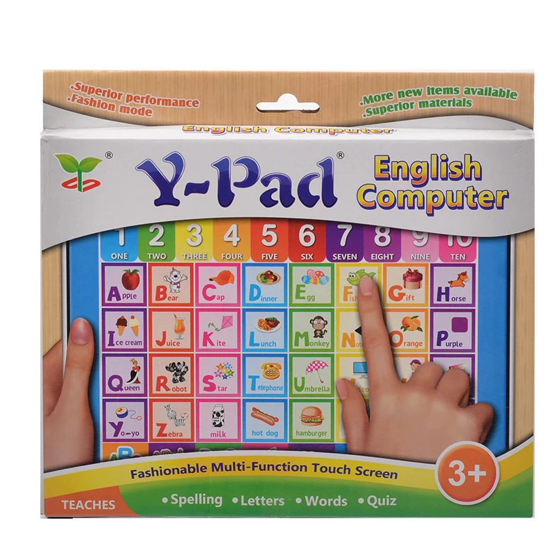 English ABC Computer Educational Toys for Children,Ypad Learning Machine Kids Tablet Gift with 10 Number and 26 Alphabet Learn