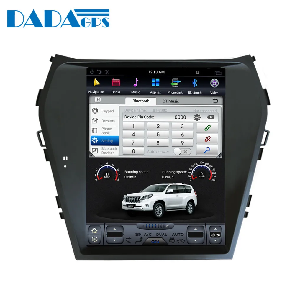Top 10.4"Tesla style ISP Screen Android 7.1 Car multimedia Radio player For Hyundai IX45 2013-2018 GPS Map Navigation no dvd 5