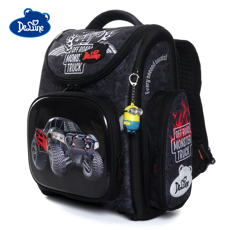 Delune 2019 Car Pattern school bags for boy girls cartoon backpacks children orthopedic backpack flower primary mochila infantil Delune 2019 Car Pattern school bags for boy girls cartoon backpacks children orthopedic backpack flower primary mochila infantil