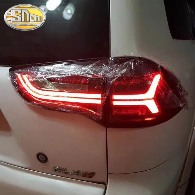 

For Mitsubishi Pajero Sport 2011~2015 Montero Sport LED Rear Tail Light DRL+ Brake + Reverse +Turn Signal fog lamp Car styling