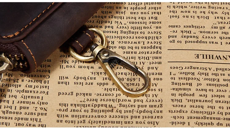 Кожаный ключница ключ кошелек умный автомобиль сумка кольцо обертывание Органайзер чехол 678-40 человек сумасшедшая лошадь кожа ретро ключ держатель