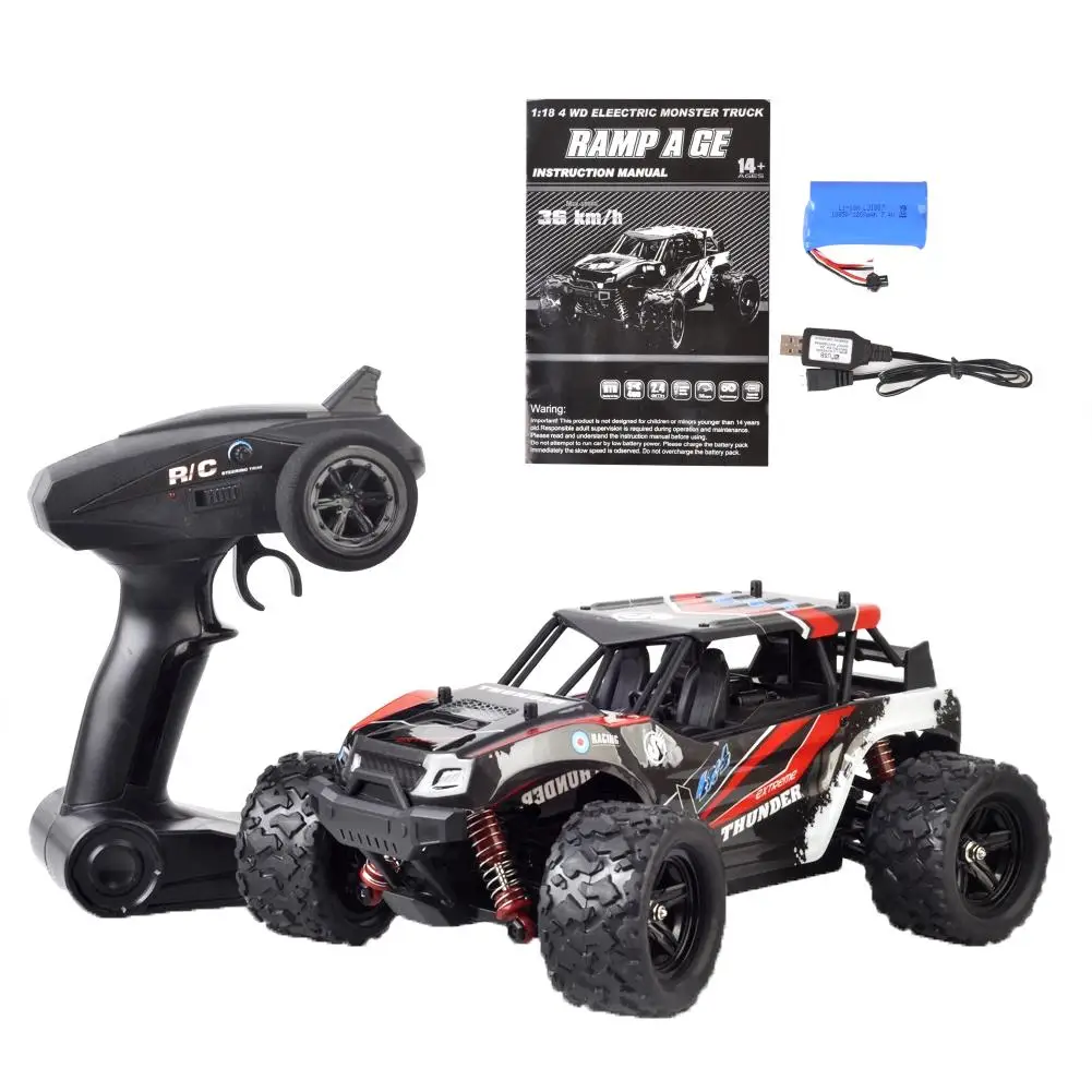 

2.4G HZ RC Racing Car 1:18 Four-Wheel Drive High-Speed Car Full - Scale Big-Foot Truck Off-Road Vehicle 4WD Climber RC Car Toys