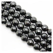 LII Ji Черный Природный камень агат AAA Качество граненые бусины 4681012 14 16 18mm приблизительно 39 см/1" " сделай сам "для ожерелья браслета