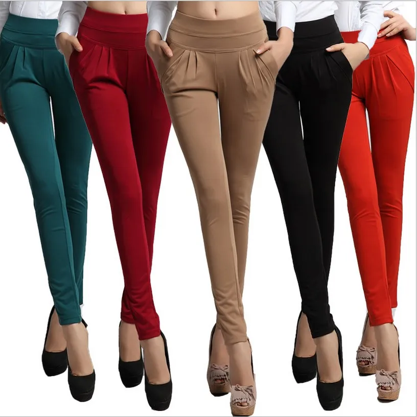 Fsdkfaa Women's Spring autumn Trouser Fashion Full Length Pocket Plus size 6XL Women Loose Elastic Casual Work Wear Harem Pants Fsdkfaa Women's Spring autumn Trouser Fashion Full Length Pocket Plus size 6XL Women Loose Elastic Casual Work Wear Harem Pants