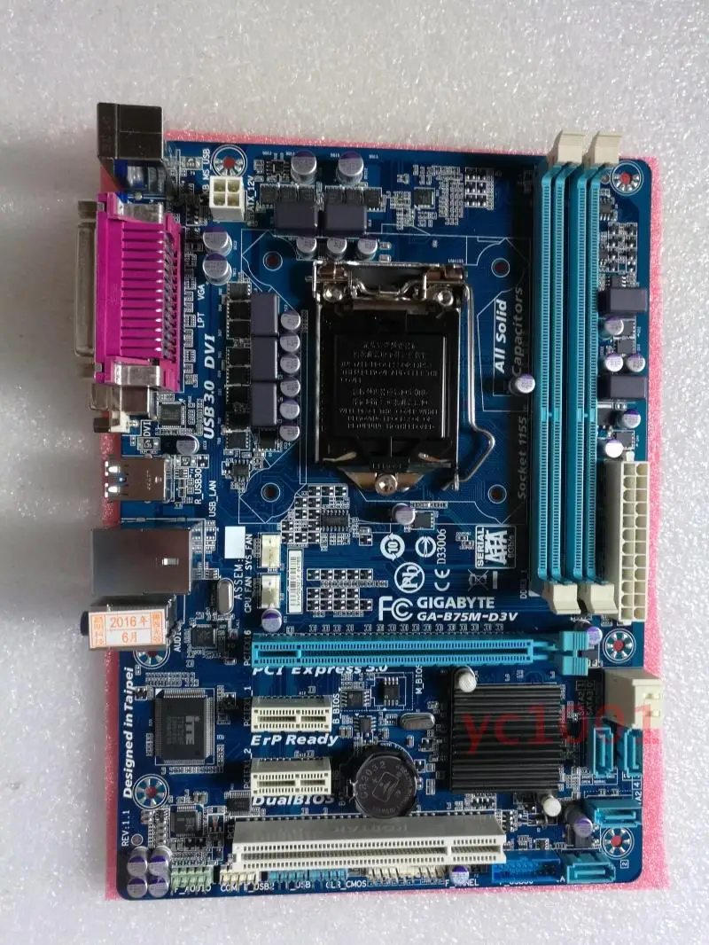 

Free shipping original motherboard for Gigabyte GA-B75M-D3V DDR3 LGA 1155 B75M-D3V B75 PCI-E 3.0 USB3.0 Desktop Motherboard