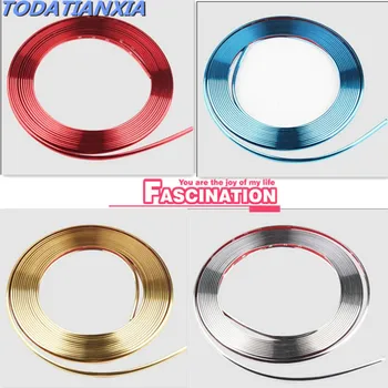 

8M Car Hub Trim Decoration Strip Wheel Rim Protector Tire Edge for vw golf 5 nissan qashqai j11 toyota chr tiguan 2017 golf mk2