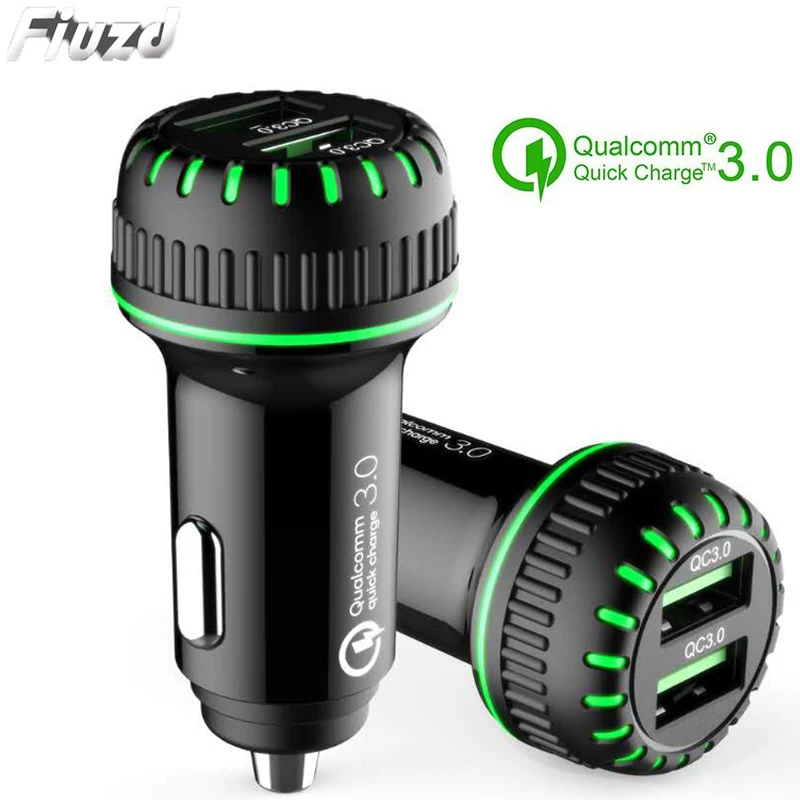 

Fiuzd 36W USB Car Charger Dual Quick 3.0 Charge for xiaomi mi 9 se mi 9t for iPhone 6s X 8 XS XR USB Fast Charger honor 8x 20