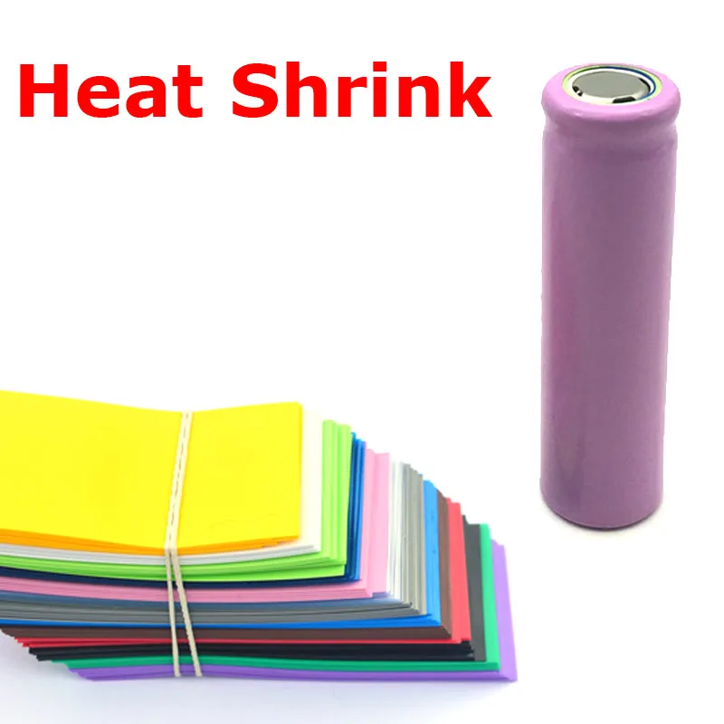 

18650 20700 26650 Battery PVC Skin Sticker Shrinkable Wrap Cover Sleeve Heat Shrink Re-wrapping for Batteries Wrapper