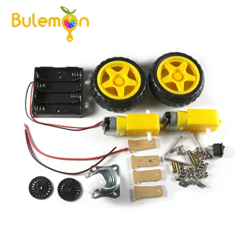 

Single-layer Two-wheel Tracking Intelligent Robot Car Chassis Kit Speed Encoder Battery Box 2WD For Arduino